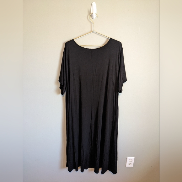 NWT Joan Vass Black Midi Dress, size 3X - Picture 4 of 6